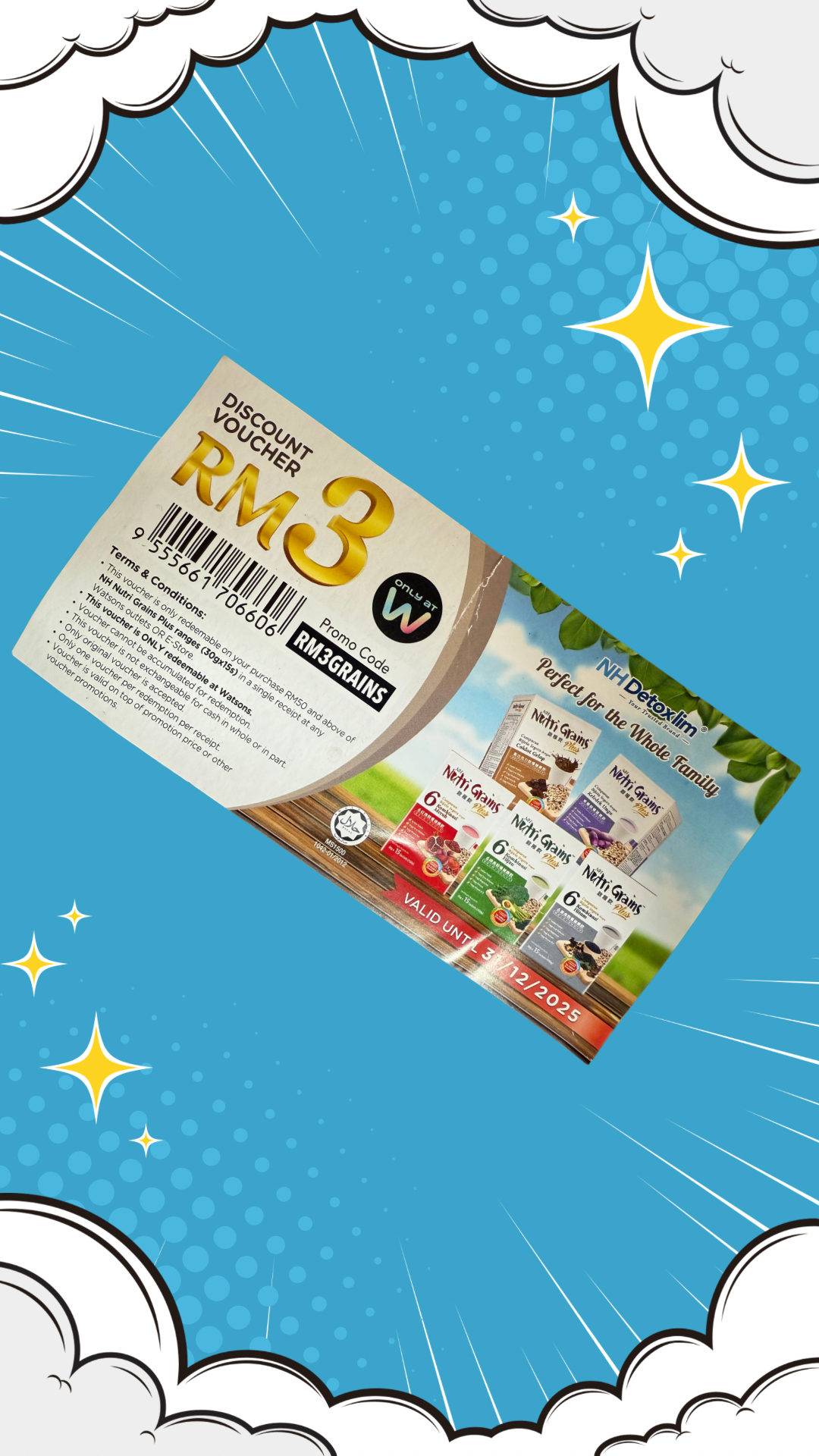 Exclusive NH Nutri Grains Plus Voucher at Watsons